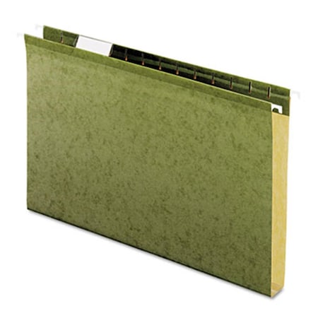 Officespace Capacity Reinforced Hanging File Folder- Kraft- Legal- Standard Green, 25PK OF40256